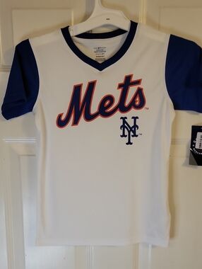 MLB Mets Kids Jersey - White, Royal Blue & Orange